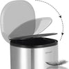 STAINLESS STEEL SILVER KITCHEN BATHROOM TOILET RUBBISH PEDAL BIN 5L