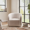 Modern Teddy Fabric Accent Armchair Cuddle Chair Swivel Plush Soft Lounge Chair
