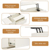 Coffee Table With Storage Lift Top Up Drawer Shelf Living Room Furniture White