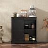 Sliding Barn Door Sideboard Storage Cabinet Coffee Bar TV Stand Farmhouse Style