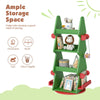 Bookshelf Storage Shelf With Children's Reading Room Open Storage Modern Green
