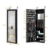 Mirrored Jewelry Cabinet Wall Mounted Hanging Jewelry Armoire Black