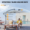 3m Garden Parasol Sun Shade Patio Banana Hanging Set Umbrella Cantilever