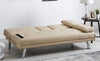 Sofa Bed Faux Leather with Cup Holders 2 Seater Click Clack Living Room Recliner