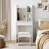 Modern Small White Dressing Table with Drawers15mm Chipboard Space-Saving Vanity