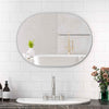 Aluminum Framed Wall Mounted Mirror Bathroom Rounded Vanity Mirror
