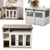 Dog Crate FurnitureDog Crate End Table w/ Iron Doors, Indoor End Table Sideboard