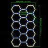 14Hex RGB Hexagon LED Lighting Car Garage Detail Wash Workshop Ceiling Lights