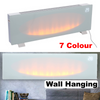 43INCH Freestand/Wall Mounted Electric LED Fireplace Glass Panel 7 Colour Fire