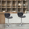 2x Bar Stools Gas Lift Swivel Stools Home Breakfast Pub Counter Chair PU Leather