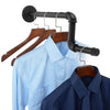 Wall-Mounted Clothes Rack Industrial Rail Iron Pipe Home Laundry Display Shelf