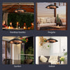 2000W Patio Electric Hanging Ceiling Heater Halogen Remote Aluminium