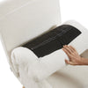 Upholstered Sherpa Fabric Sleeper Recliner Armchair Sofa Lounge Chair Footstool