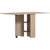 Mobile Drop Leaf Table Kitchen Table Extendable Dining Table w/ Shelves, Wheels