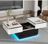 Modern Coffee Table With RGB Colour Changing LED Lighting Extendable
