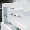 High Gloss TV Stand White Unit Cabinet 130cm Cupboard With LED Light & Drawers
