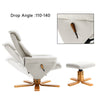 Occasional PU Leather Manual Recliner with Stool Reclining Lounger Chair Swivel