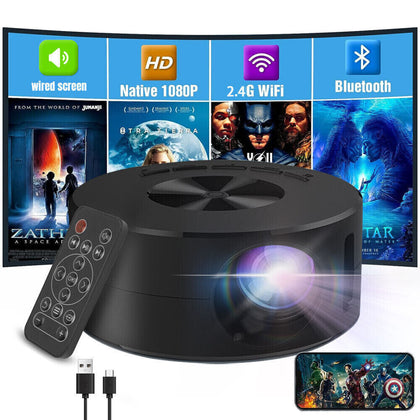Mini Projector WiFi Portable LED Home Theater Android TV Bluetooth USB 1080P Hot