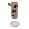 3-Story Cat Tower, 100cm, Wooden Cat House Cosy Bed Soft Cushions Scratch Pad