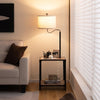 Floor Lamp Bedside Nightstand End Table Lamp W/ End Table and USB Charging Ports