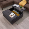 Extra Lift Up Square Storage Ottoman,Upholstered Coffee Table Storage Ottoman