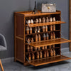 3 Drawer 5 Tiers Shoe Cabinet Footwear Rack with Flip Doors for Hallway Entryway
