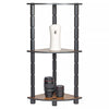 3/4/5 Tier Home Storage Corner Shelf Shelving Rack Unit Grey Display Stand
