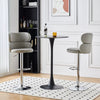 Set of 2 Grey Velvet Bar Stools High Back Breakfast Kitchen Chair Bar Bistro