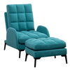 Occasional Adjustable Velvet Armchair Lazy Recliner Sleeper Sofa With Footstool