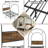 Double bed frame, 4ft6 Metal Canopy Bed, with Headboard for Adults & Teenagers