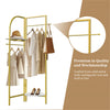 Metal Clothes Rail Adjustable Garment Rack Clothing Storage Organizer Coat Rack