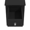 Wooden 1 Drawer Compact Bedroom Bedside Cabinet Furniture Nightstand Side Table