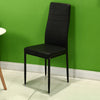 Modern Black Round Dining Table and 2 / 4 Chairs Optional Lounge Bar Home Office