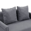 Luxury 2 Seater Grey Linen Fabric Couch Sofa Armchair with 2 Pillows Living Room