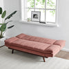 3 Seater Rose Pink Velvet Sofa Bed - Mondaine