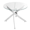 Dining Room Glass Top Table & 2/4/6 Faux Leather Chair Set High Back Padded Seat