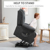 Oversized Riser and Recliner Chairs for the Elderly with Massage Function Grey