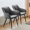 Grey Velvet Dining Chairs Set 2 Low Back Kitchen Dining Room Chairs Metal Legs