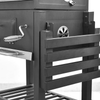 Outdoor BBQ Smoker Charcoal Barbecue Grill Portable Garden Warming Rack w/ Wheel