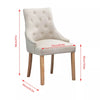 1/2/4/6 Dining Chairs Armchair High Back Linen/Velvet Upholstered Wood Legs Home