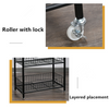 Shop Retail Shelf Wire Mesh Display Rack 4-Layer Large Capacity market Movable