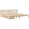Bed Frame with Drawers 200x200 Solid Wood Pine C9K0