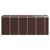 Lechnical Garden Shed Brown 191x470x198 Galvanised Steel,Garden Storage A6S5