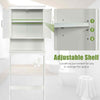 Over the Toilet Storage Cabinet Bathroom Organizer w/ 2 Doors & Adjustable Shelf