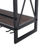Wall Wine Bottle Rack Holder with Hanging Glass Holder Storage Display Shelf NEW