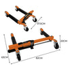 Vehicle Positioning Skates Pair Hydraulic Wheel Car Dolly Jack 680kg Per Skate