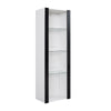 Modern Display Tall Cabinet Bookcase Shelving Units with LED Light 3 Glass Shelf