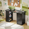 120cm Computer Desk Writing PC Table Workstation Laptop w/ 3 Shelf & Drawers