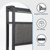 LUXURY GREY FABRIC LED Double Bed Frame with Charging Station 140x 200cm