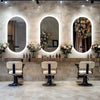 Super Bright Oval LED Bathroom Mirror Bluetooth Beauty Care Mirror Non-flicker